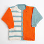 Toddler Colour Block Cardigan Easy Knitting Kit, thumbnail 5 of 10