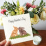 Personalised Kissing Bunnies Valentine's Day Card, thumbnail 1 of 4