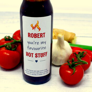 'Hot Stuff' Personalised Chilli Sauce Gift Set, 2 of 8
