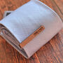 Personalised Fifth Wedding Anniversary Wood Tie Clip, thumbnail 2 of 5