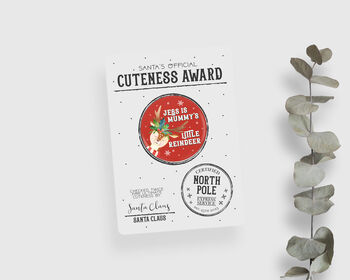Personalised Mummy's Reindeer Badge, 3 of 3
