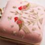 Pyar Peach Silk Birds Embroidered Clutch, thumbnail 3 of 5