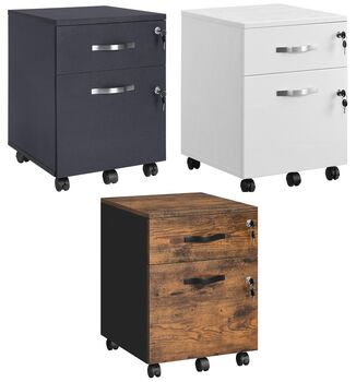 Lockable File Cabinet With Two Drawers And Hanging Rails, 8 of 8