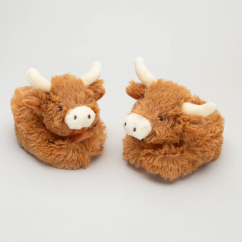 Longhorn Highland Cow Baby Slippers, 0 Six Months, 3 of 8