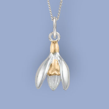 Tiny Snowdrop Pendant Necklace In Sterling Silver, 12 of 12