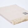 Personalised Neutral Beige Merino Wool Throw Collection, thumbnail 2 of 8