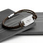 Personalised Men's Infinity Statement Leather Bracelet, thumbnail 2 of 12