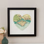Personalised Location Isle Of Wight Map Heart Print, thumbnail 1 of 5