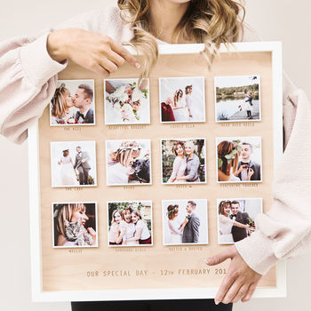 Personalised Wedding Wooden Framed Photo Print, 2 of 5