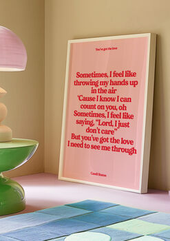 Add Your Own Lyric Custom Print, 2 of 9