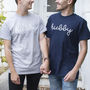 Wedding Hubby And Wifey Couples Tshirt Set, thumbnail 2 of 10