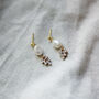 Freshwater Pearl Quartz Gold Plated Stud Earrings, thumbnail 3 of 6