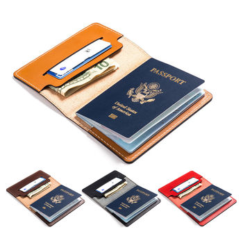 Personalised Leather Passport Holder By Carve On | notonthehighstreet.com
