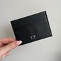 Personalised Embossed Saffiano Leather Slimline Card Holder, thumbnail 4 of 7