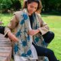 Turtle Print Scarf In Personalised Gift Box, thumbnail 1 of 4