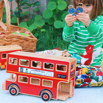 Deluxe London Bus Toy Playset, 3 of 6