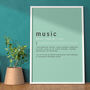 Music Definition Print | Music Studio Poster, thumbnail 9 of 11
