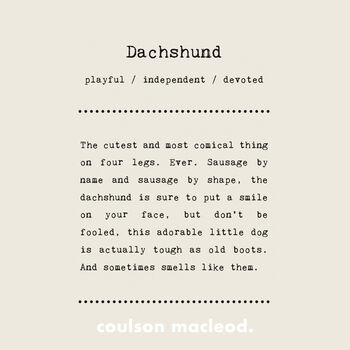 Funny Dachshund Silhouette Dog Card, 2 of 6