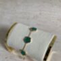 18 K Green Gold Plated Five Leaf Clover Bracelet, thumbnail 4 of 6