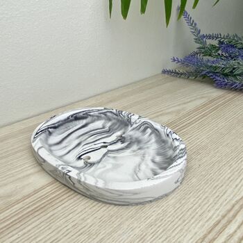 Grey Marbled Draining Soap Dish, 3 of 5