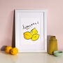 'Lemon' Illustrated Wall Art Print, thumbnail 4 of 7