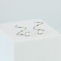 Sterling Silver Crystal Detail Spiral Hoop Earrings, thumbnail 1 of 4