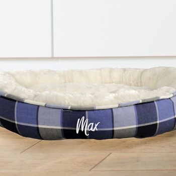 Personalised Plaid Pet Bed, 3 of 7