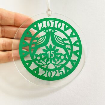 15th Anniversary Sun Catcher, 4 of 12