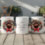 Personalised Chocolate Cockapoo Christmas Wreath Dog Mug, thumbnail 2 of 2