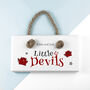 Personalised Halloween Little Devils Sign, thumbnail 4 of 6