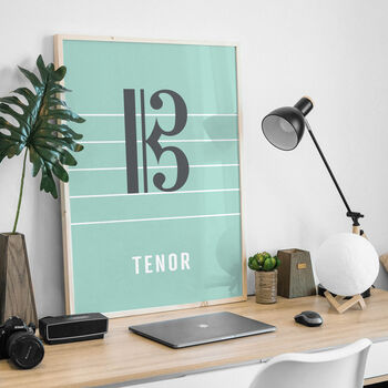 Tenor Clef Print | Music Theory Poster, 10 of 10