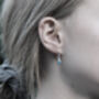 Silver Or Gold Vermeil Blue Topaz Drop Earrings, thumbnail 3 of 4