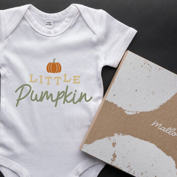 Organic Cotton ‘Little Pumpkin’ Baby Grow, 2 of 5