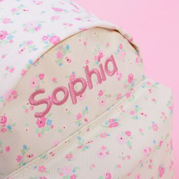 Personalised Ditsy Floral Print Mini Backpack, 2 of 5