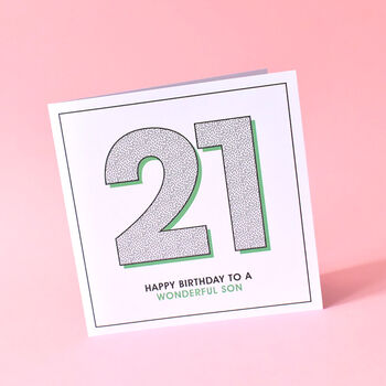 Happy 21st Birthday To A Wonderful Son Card, 2 of 5