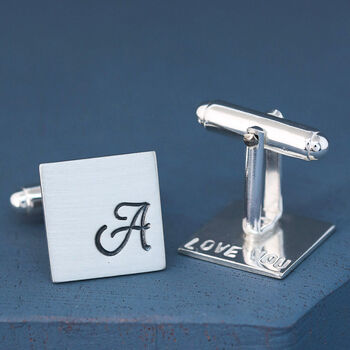 Personalised Sterling Silver Groom Cufflinks, 5 of 9