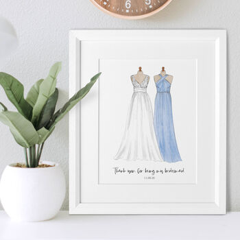 Wedding Dress And Suit Illustration, 4 of 6