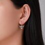 Sterling Silver Highland Cow Drop Dangling Hook Earrings, thumbnail 6 of 11