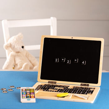 Personalised Wooden Laptop Toy By Twenty Seven | notonthehighstreet.com