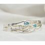 Blue Topaz Statement Bracelet With Pearl And Larimar, thumbnail 2 of 7