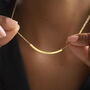 Curved Skinny Bar Message Personalised Necklace, thumbnail 1 of 11