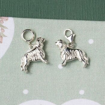 King Charles Spaniel Charm Sterling Silver, 2 of 9