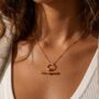 Delicate T Bar Necklace 18k Gold Plated, thumbnail 1 of 5