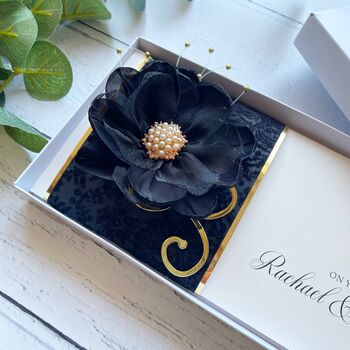 Handmade Money Wallet For Wedding In Black, 2 of 8