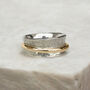 Personalised Sterling Silver And Brass Spinner Ring, thumbnail 2 of 7