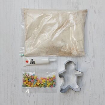 Gingerbread Baking Kit With Cutter, Icing + Decorations, 3 of 3