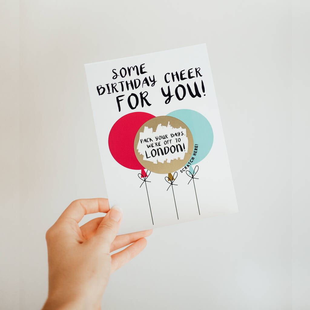 Balloon Birthday Scratch Card, 1 of 5