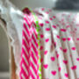 Handmade Block Print Dohar Blanket | Pink Hearts, thumbnail 1 of 6