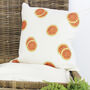 Watermelon Slices Cream Linen Cushion, thumbnail 3 of 4