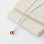 Pink Swarovski Crystal Single Stone Pendant Necklace, thumbnail 1 of 6